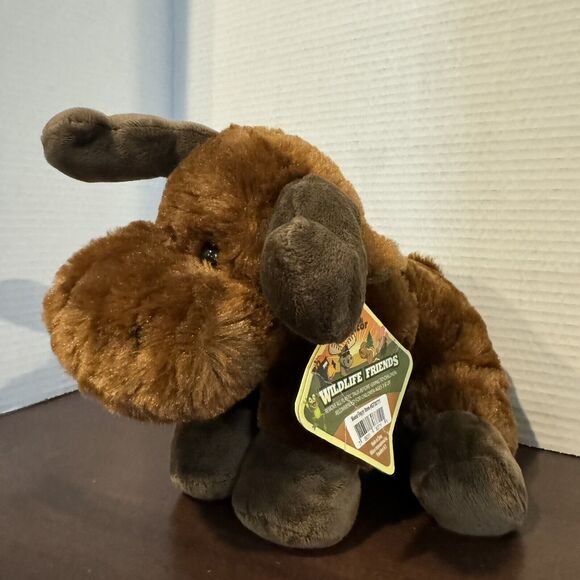 Wilcor Wildlife Friends Floppy Moose Plush Brown 9" Stuffed Animal Toy NWT - Picture 3 of 12
